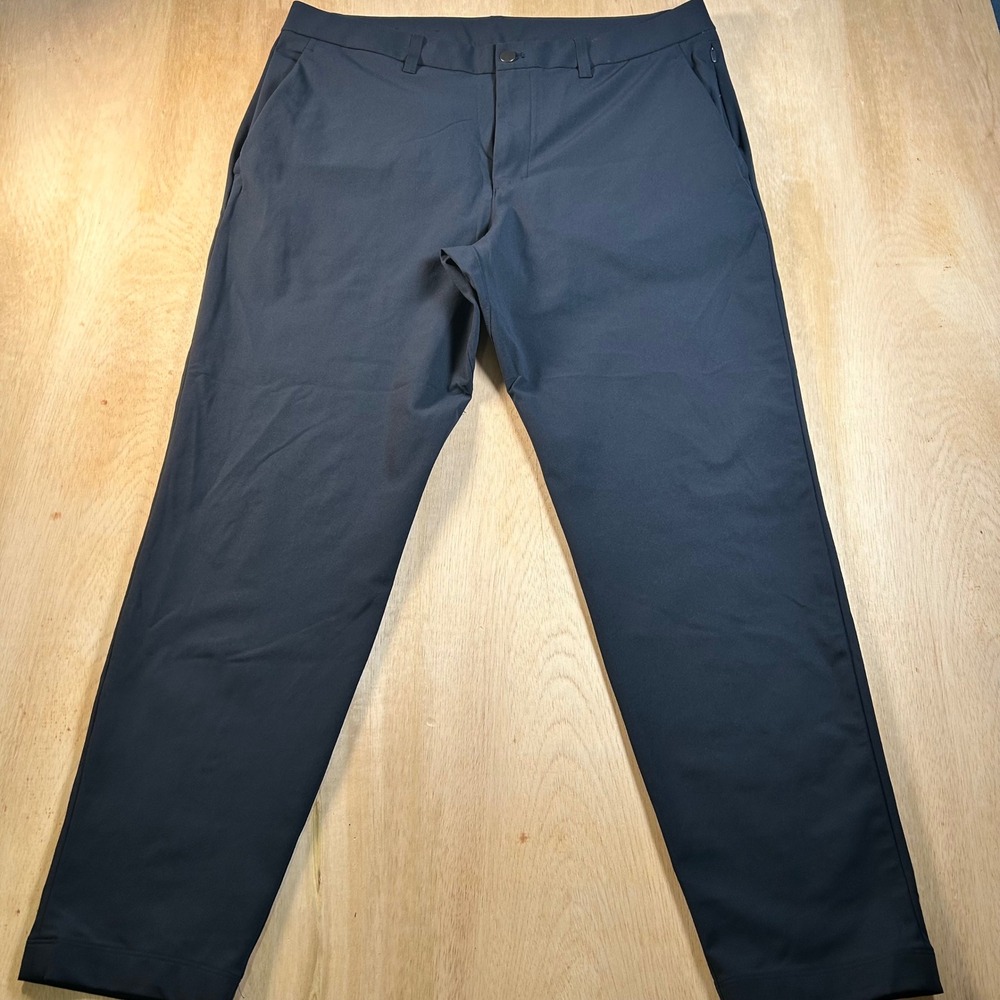 Lululemon Commission Pants Mens 36x30 Navy Blue Technical Chino Trousers